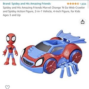 ❌SOLD❌NWT Spidey Change N Go Web Crawler & Spidey Action Figure